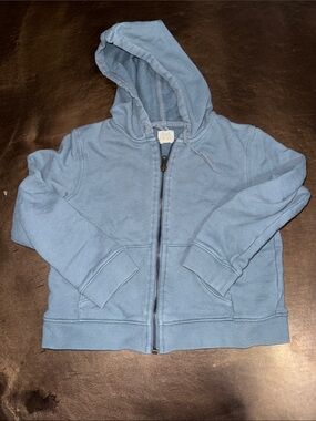 Kids Light Blue Zip Hoodie with Hood